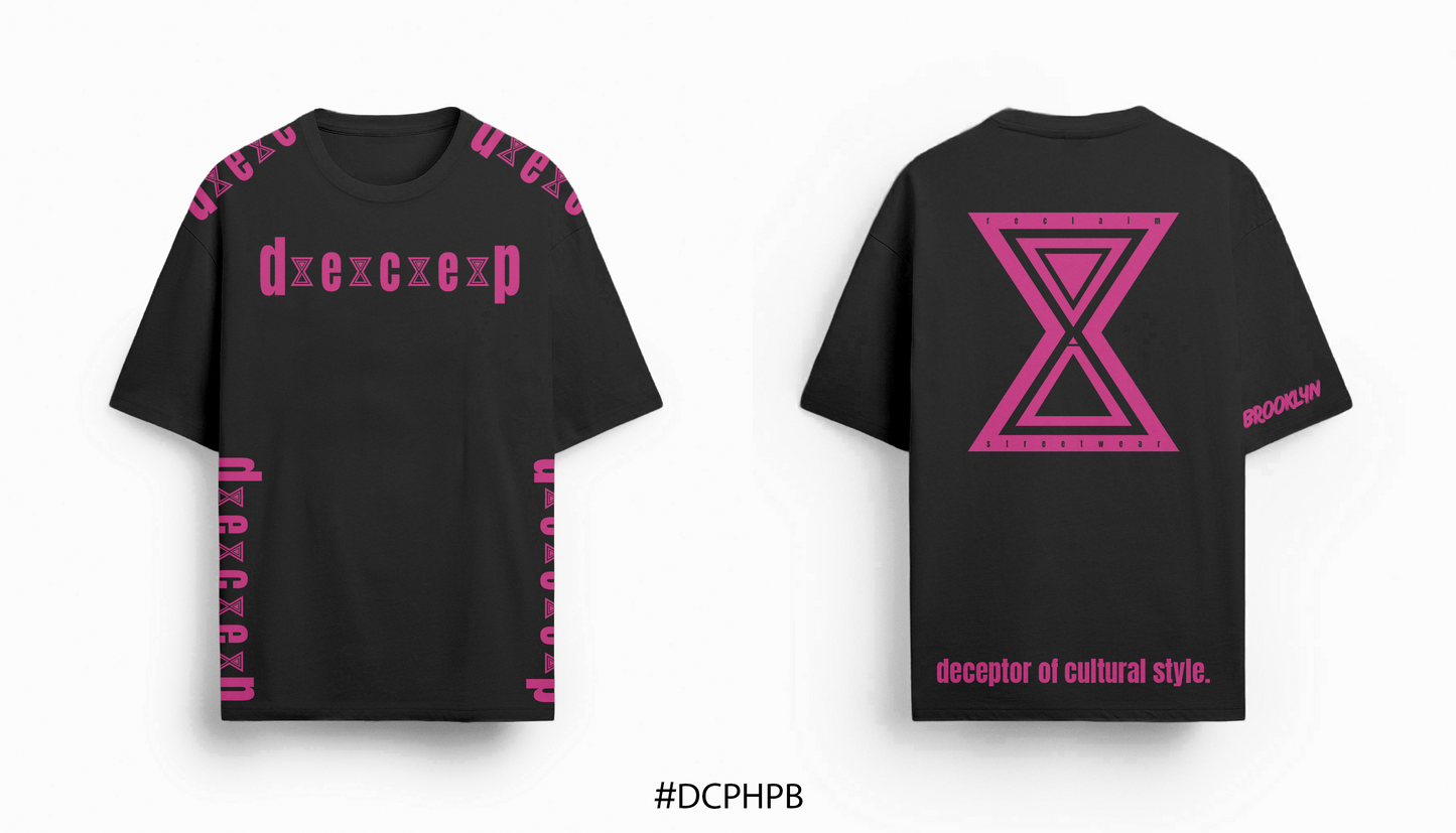 Decep Moto Tee: Black Bone